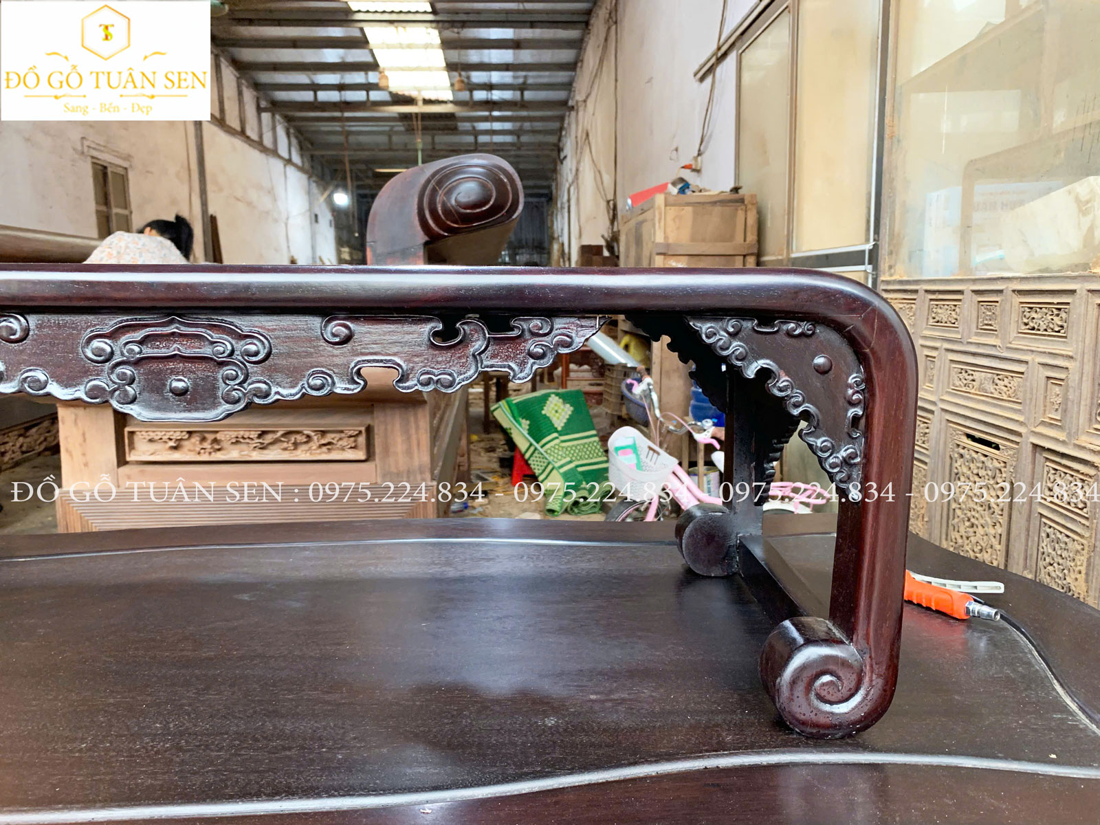 Thông tin kích thước văn kỷ gỗ gụ khảm ốc 